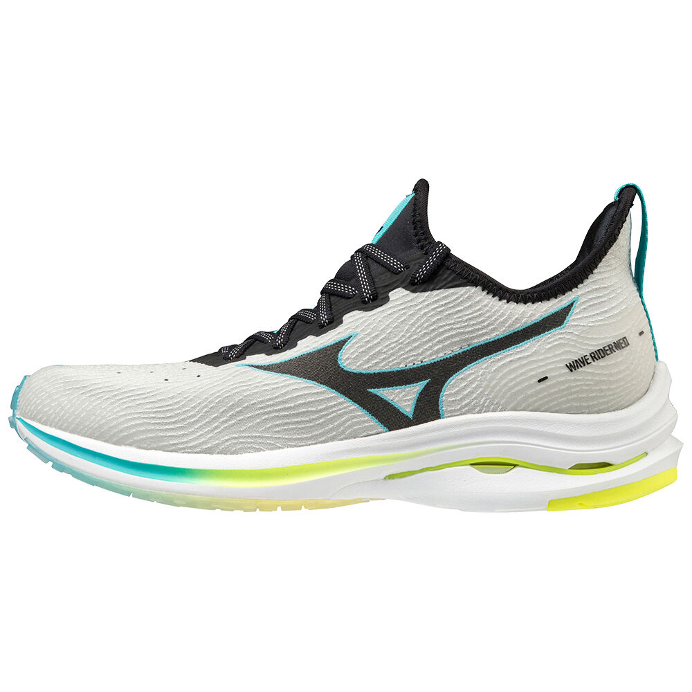 Mizuno Women's Wave Rider Neo Running Shoes White/Black/Blue (J1GD207810-DEY)